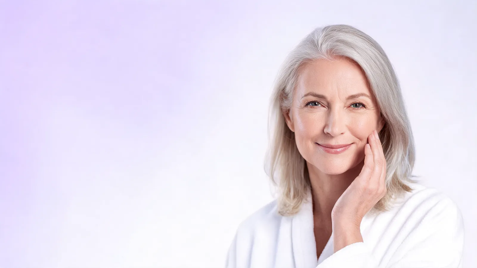 Smiling woman with radiant skin